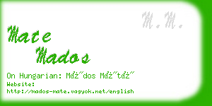 mate mados business card